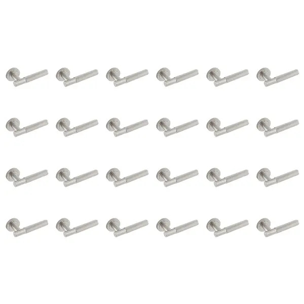 Eclipse 62232x24 Knurled Lever on Rose - Satin Nickel 24pk