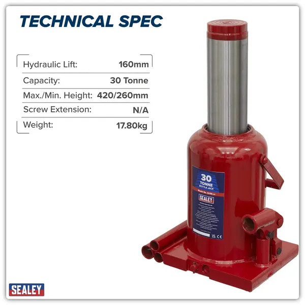 Sealey SJ30 Bottle Jack 30 Tonne