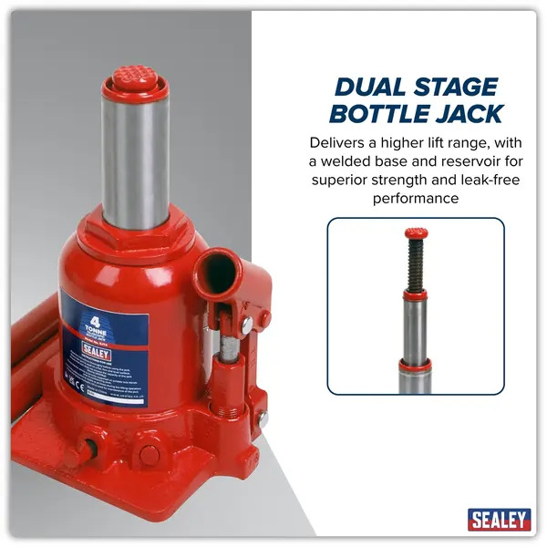Sealey SJT4 Telescopic Bottle Jack 4 Tonne