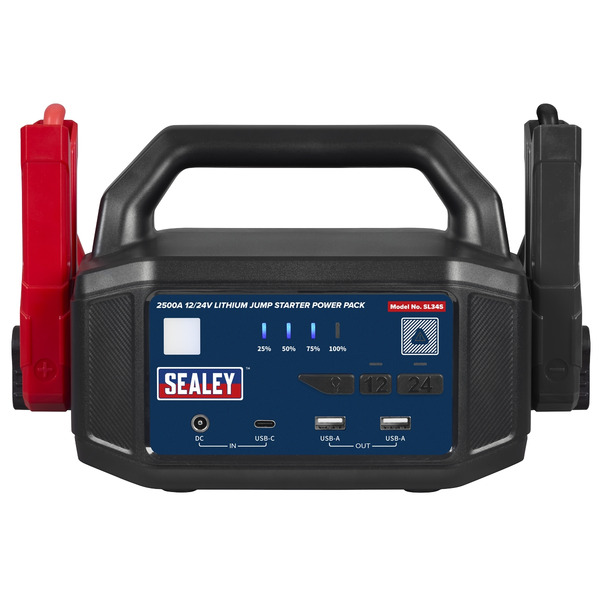 Sealey 2500A 12/24V Lithium Jump Starter Power Pack