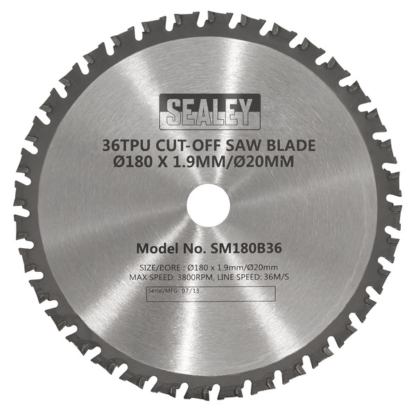 Sealey SM180B36 Cut-Off Saw Blade 180 x 1.9mm/20mm 36tpu