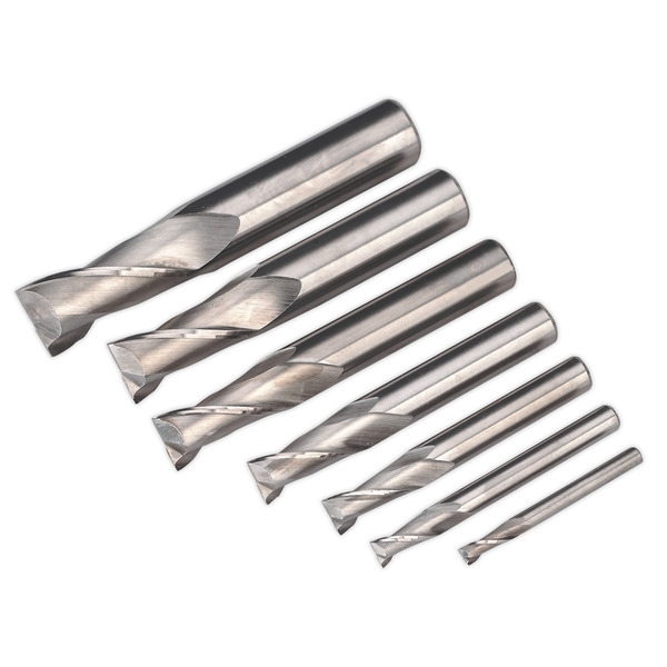 Sealey SM2502EMSET HSS End Mill Set 2 Flute 4-16mm