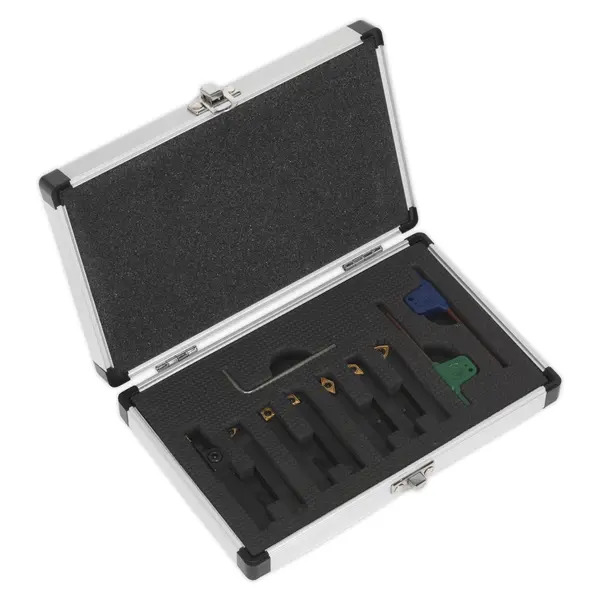 Sealey SM3025CS6 Indexable Lathe Turning Tool Set 10mm 7pc