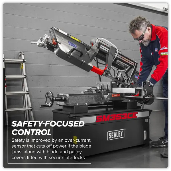 Sealey SM353CE Bandsaw 400mm Horizontal Hydraulic Arm