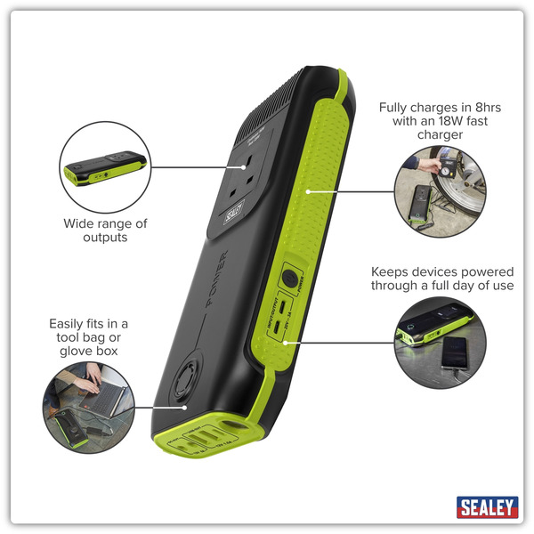 Sealey SPB160W AC Power Pack 160W 115Wh