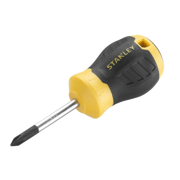 STANLEY® Hand Tools CUSHION GRIP™ Stubby Screwdriver Phillips Tip PH1 x 45mm