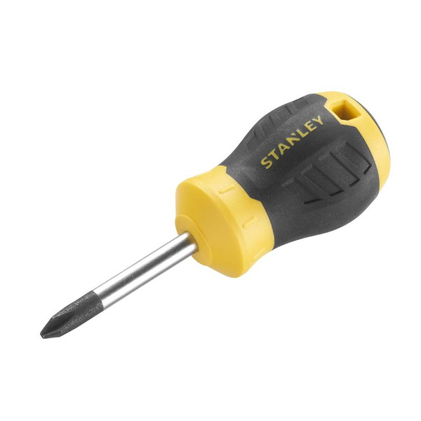 STANLEY® Hand Tools CUSHION GRIP™ Stubby Screwdriver Phillips Tip PH2 x 45mm