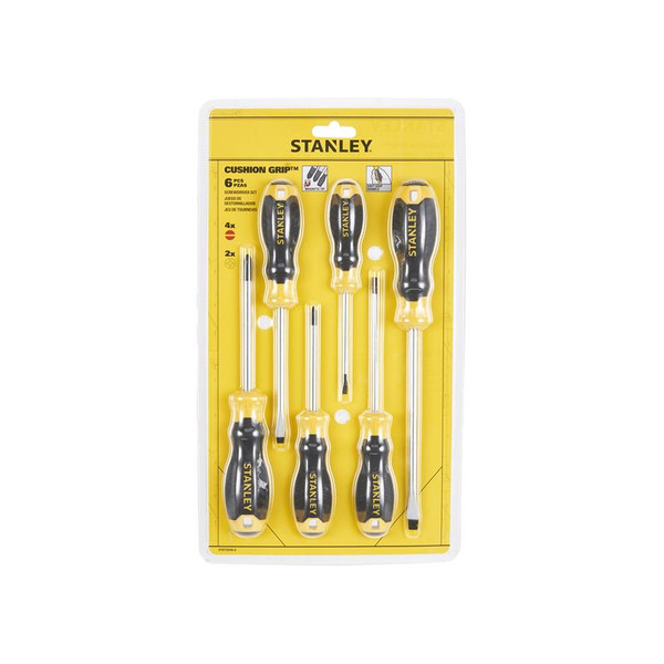 STANLEY® Hand Tools CUSHION GRIP™ Screwdriver Set, 6 Piece