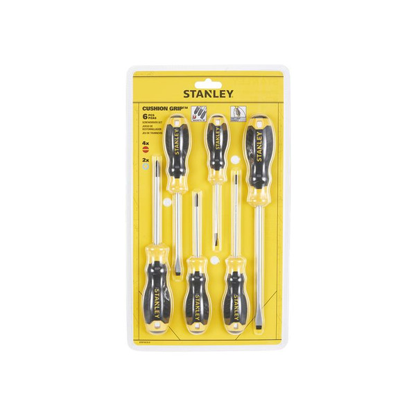 STANLEY® Hand Tools CUSHION GRIP™ Screwdriver Set, 6 Piece