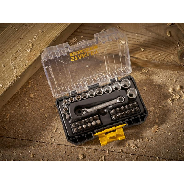 STANLEY® Hand Tools FatMax® PRO-STACK™ 1/4in Socket & Bit Set, 37 Piece