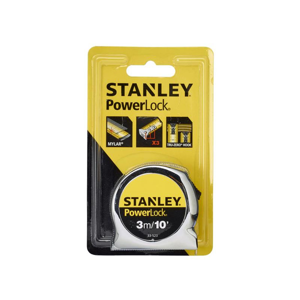 STANLEY® Hand Tools PowerLock® Classic Pocket Tape 3m/10ft (Width 19mm)