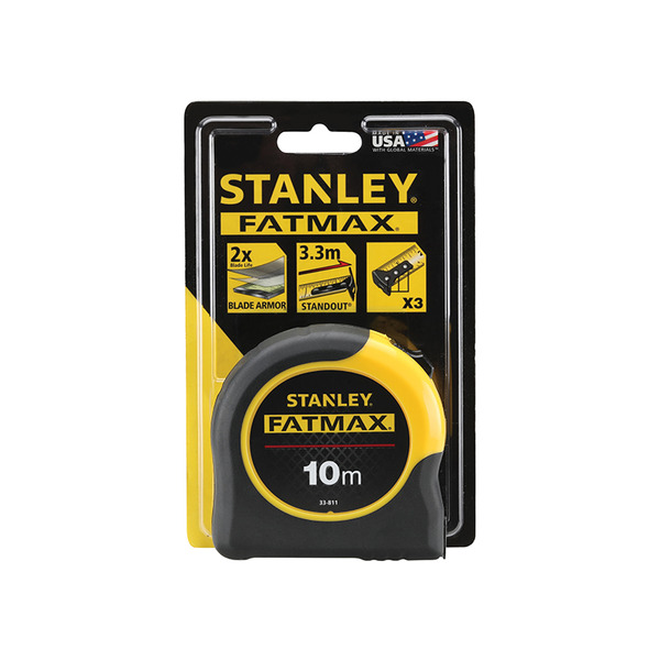 STANLEY® Hand Tools FatMax® BladeArmor® Tape 10m (Width 32mm) (Metric only)
