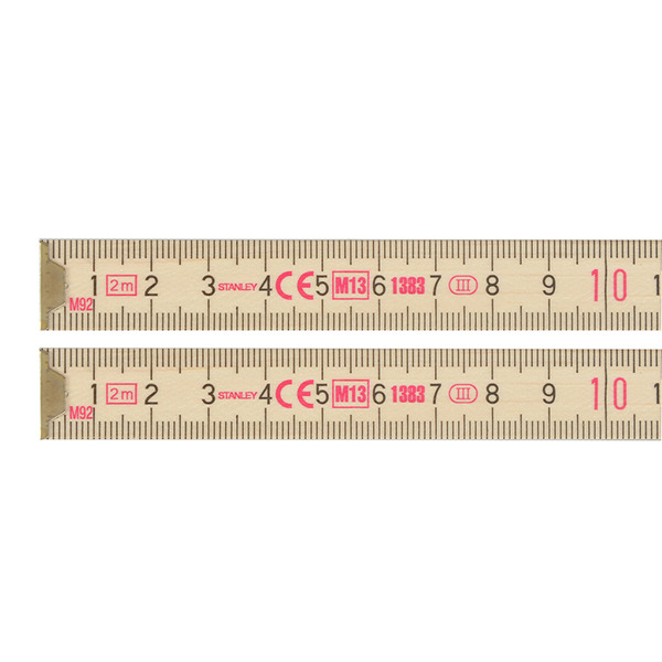 STANLEY® Hand Tools Wooden Folding Rule 2m