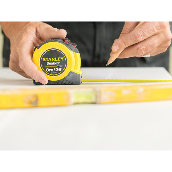 STANLEY® Hand Tools DualLock™ Tylon™ Pocket Tape 8m/26ft (Width 25mm)
