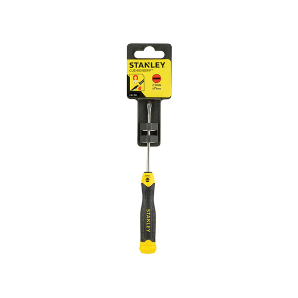 STANLEY® Hand Tools Cushion Grip Screwdriver Parallel Tip 2.5 x 75mm