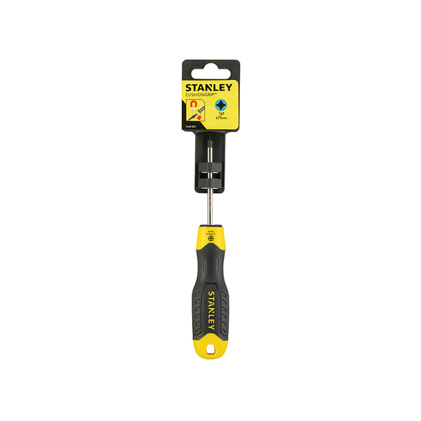STANLEY® Hand Tools Cushion Grip Screwdriver Pozidriv Tip PZ1 x 75mm