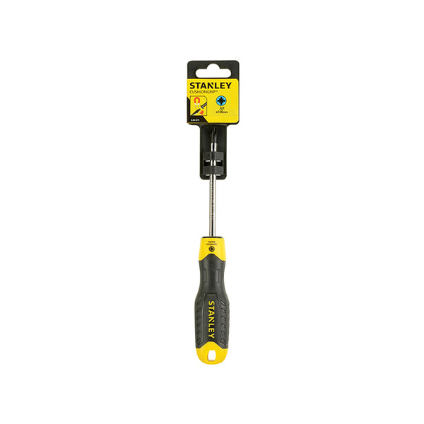 STANLEY® Hand Tools Cushion Grip Screwdriver Pozidriv Tip PZ2 x 100mm