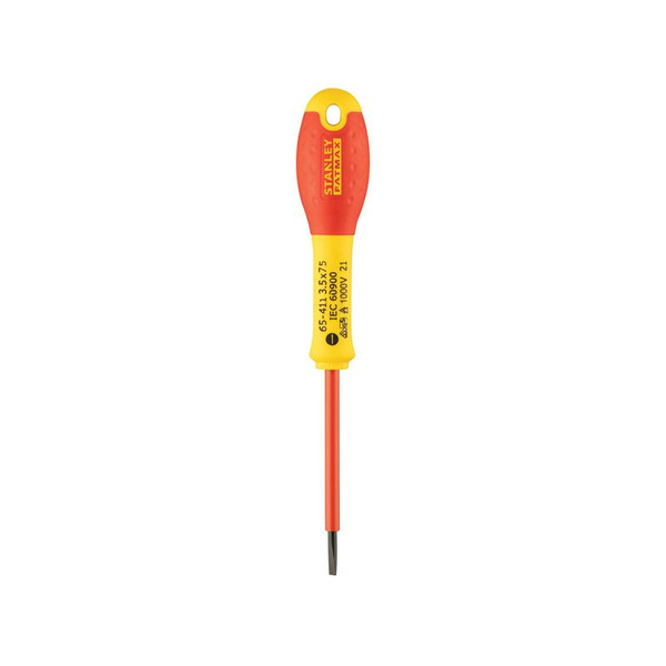 STANLEY® Hand Tools FatMax® VDE Insulated Screwdriver Parallel Tip 3.5 x 75mm