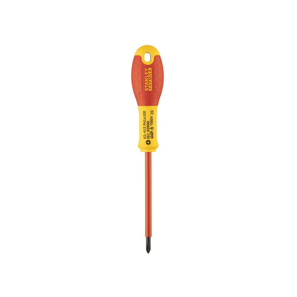STANLEY® Hand Tools FatMax® VDE Insulated Screwdriver Phillips Tip PH1 x 100mm