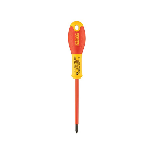 STANLEY® Hand Tools FatMax® VDE Insulated Screwdriver Pozidriv Tip PZ1 x 100mm