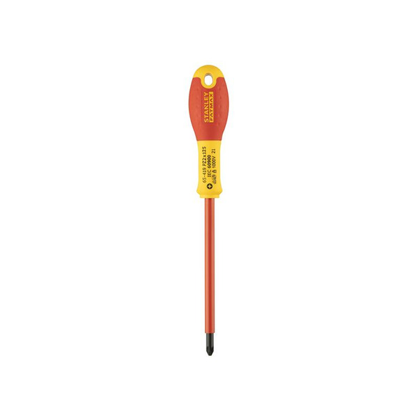 STANLEY® Hand Tools FatMax® VDE Insulated Screwdriver Pozidriv Tip PZ2 x 125mm