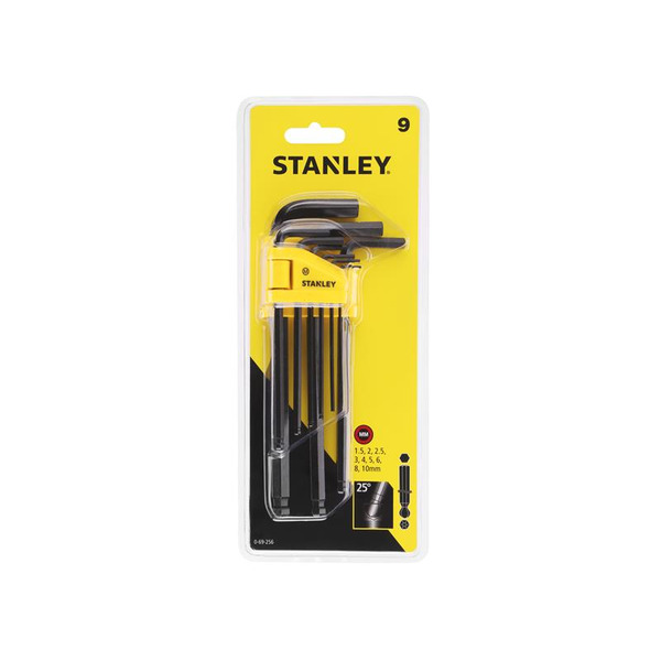 STANLEY® STA069256 Hand Tools Metric Ball End Hexagon Key Set, 9 Piece