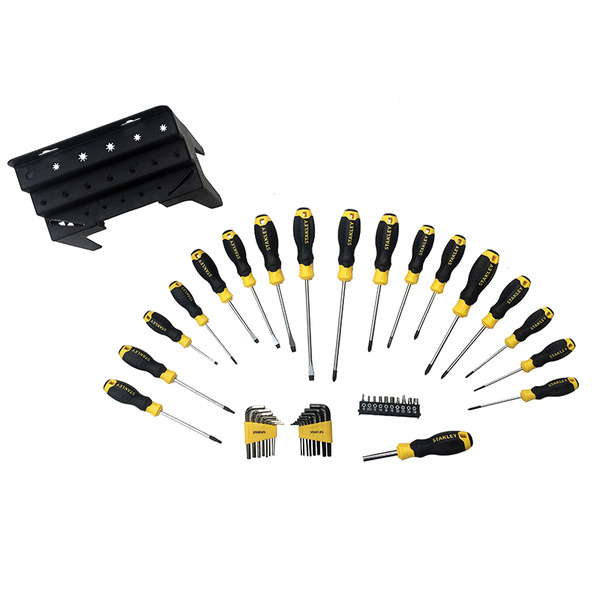 STANLEY® Hand Tools Screwdriver Set in Rack, 44 Piece