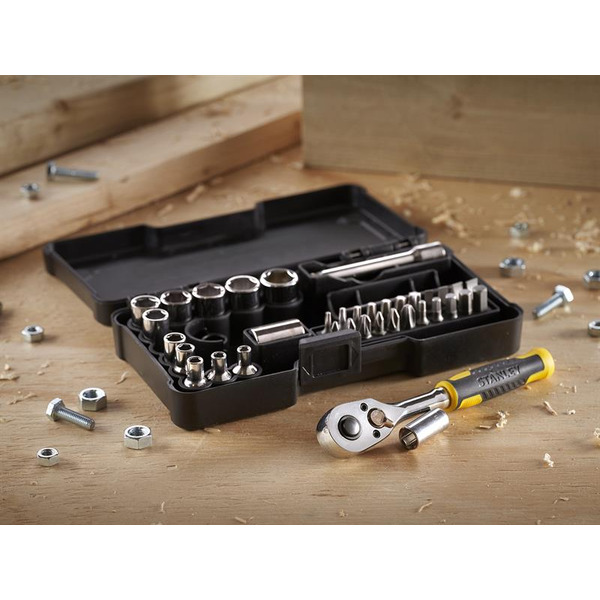 STANLEY® STA082672 Hand Tools 1/4in Compact Socket Set, 37 Piece