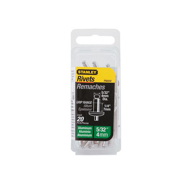 STANLEY® Hand Tools 1-PAA54 Aluminium Rivets Medium 4 x 7mm Pack of 20