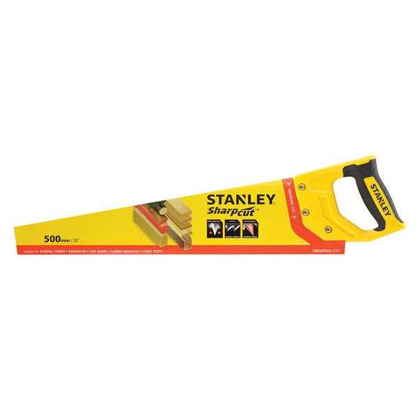 STANLEY® Hand Tools Sharpcut™ Handsaw 500mm (20in) 7 TPI
