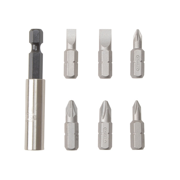 STANLEY® Hand Tools Slotted/Phillips/Pozidriv Insert Bit Set, 7 Piece