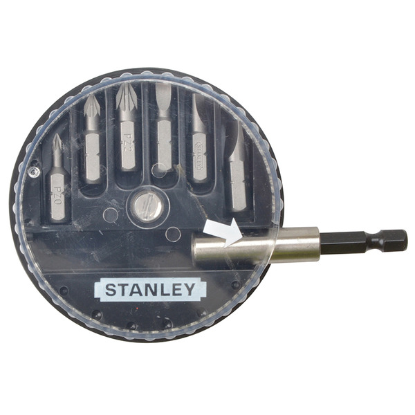 STANLEY® Hand Tools Slotted/Pozidriv Insert Bit Set, 7 Piece