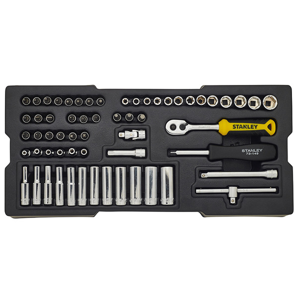 STANLEY® Hand Tools Transmodule System 1/4in Drive Metric Socket Set 60 Piece