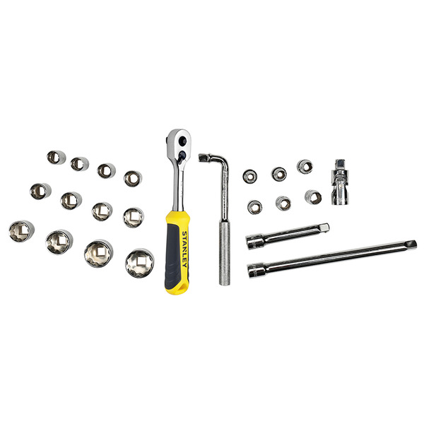 STANLEY® Hand Tools 1/2in Drive 12 Point Metric Socket Module 23 Piece