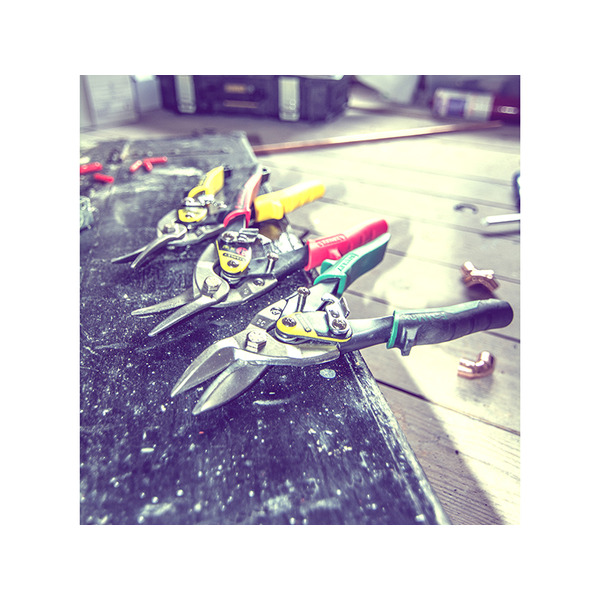 Red Aviation Snips Left Cut 250mm (10in)