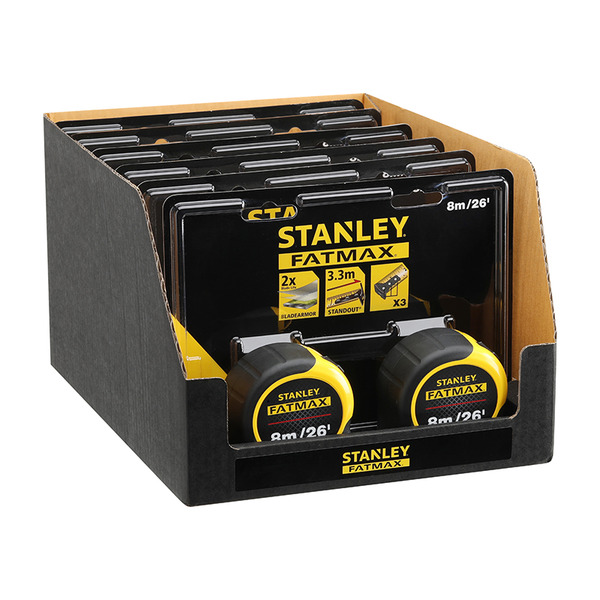 STANLEY® Hand Tools FatMax® Classic Tape Twin Pack 8m/26ft (Width 32mm)