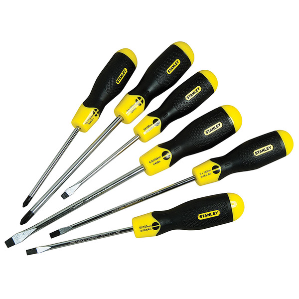 STANLEY® Hand Tools Cushion Grip Screwdriver Set, 6 Piece