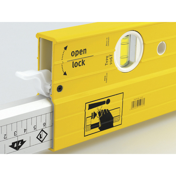 Stabila 106T-183 Extendable Spirit Level 3 Vial 183-315cm