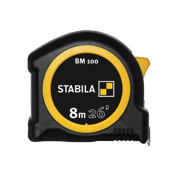 Stabila BM 100 Compact Pocket Tape 8m/26ft (Width 25mm)