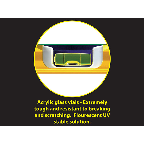 70-100 Single Plumb Spirit Level 2 Vial 100cm