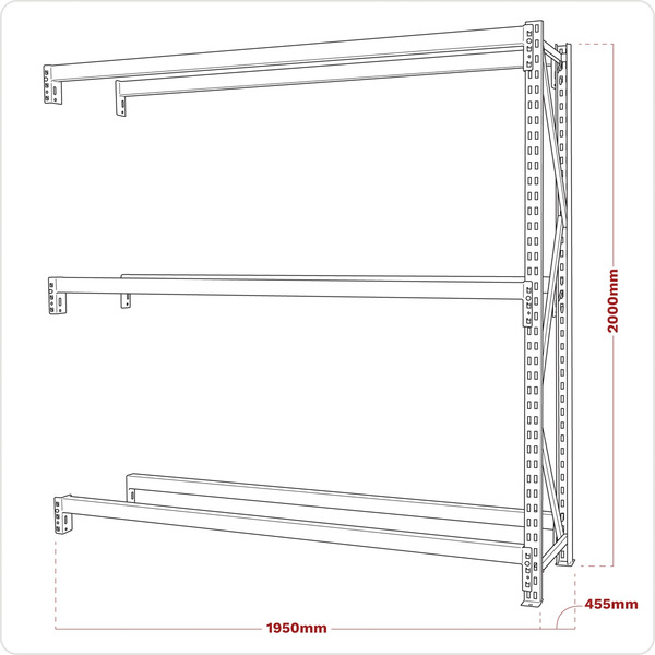 Sealey 2-Level Tyre Rack Extension 200kg Capacity Per Level