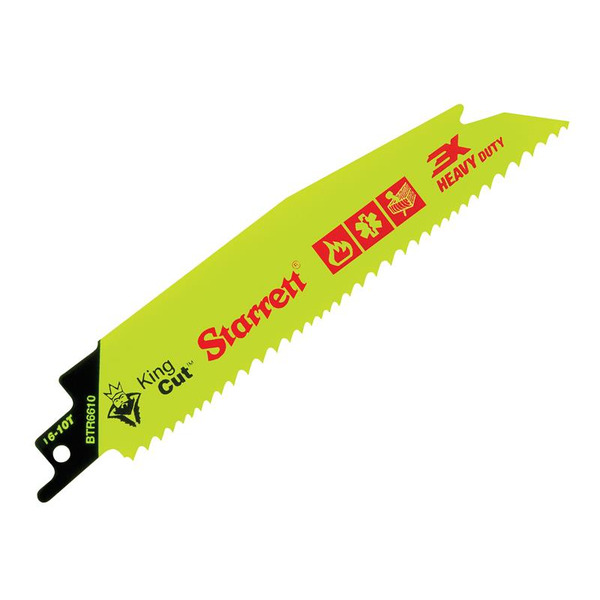 Starrett BTR6610-5 Bi-Metal King Cut™ Demolition Blade 152mm 6-10 TPI (Pack 5)
