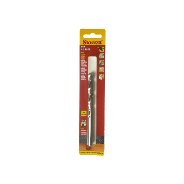 Starrett HSS Split Point Drill Bit 9.0 x 125mm