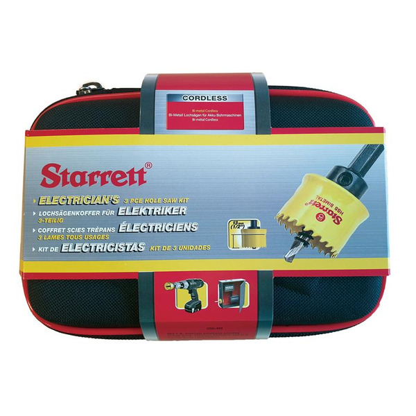 Starrett Cordless Smooth Cut Bi-Metal Holesaw Kit, 3 Piece
