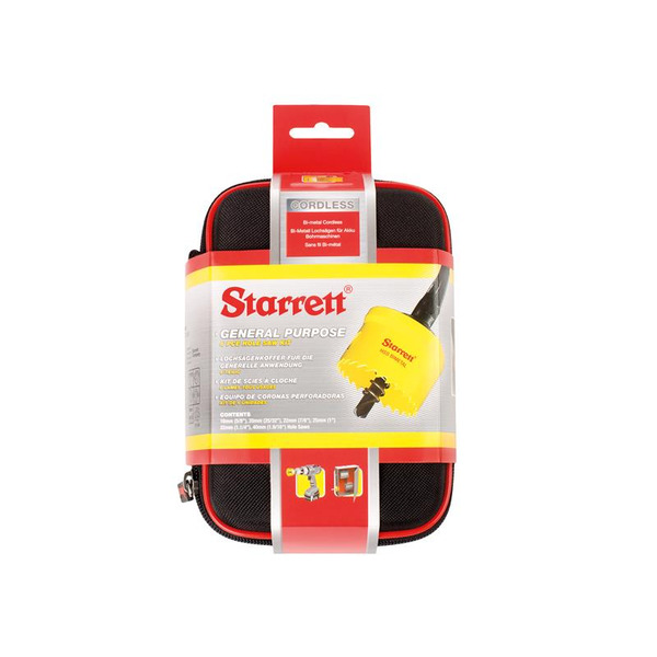 Starrett Cordless Smooth Cut Bi-Metal Holesaw Kit, 6 Piece