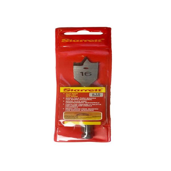 Starrett Flat Wood Drill Bit 16 x 152mm