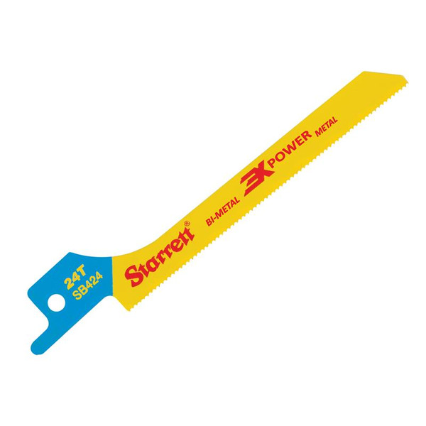Starrett SB424-5 Bi-Metal Reciprocating Blade, Metal Scroll 100mm 24 TPI (Pack 5)