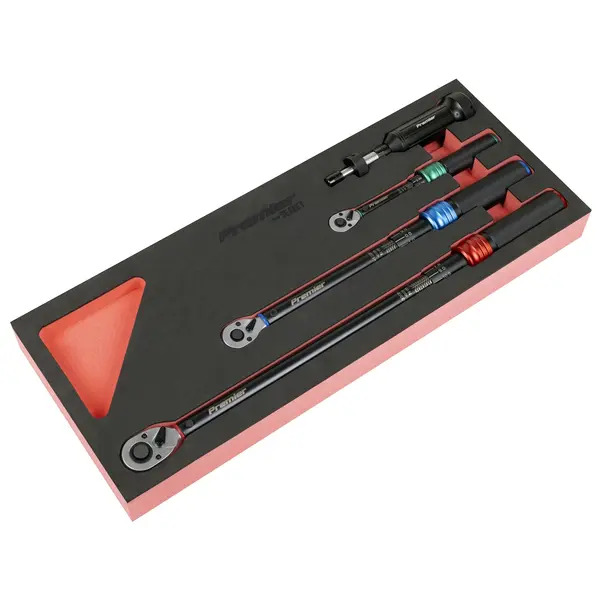 Sealey STW909SETB Premier Black Torque Wrench Micrometer & Torque Screwdriver Set 4pc