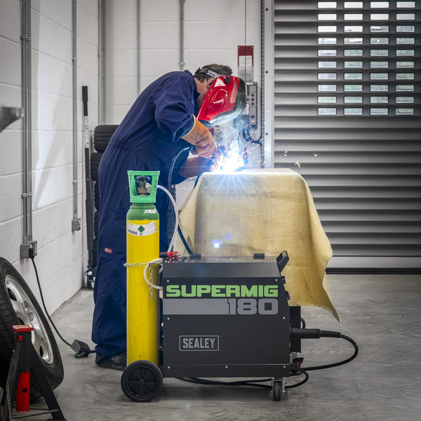 Sealey Professional Gas/Gasless MIG Welder with Binzel® Euro Torch 180A 230V