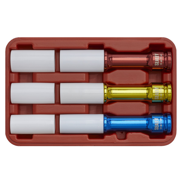 Sealey SX031D Alloy Wheel Impact Socket Set 1/2